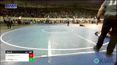 84 lbs Quarterfinal - Ej Turner Jr, Hurricane Wrestling Academy vs Jaxson Fowler, Chandler Takedown Club