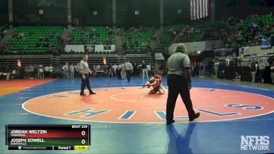 126 lbs Semifinal - Joseph Sowell, Huntsville vs Jordan Weltzin, Thompson