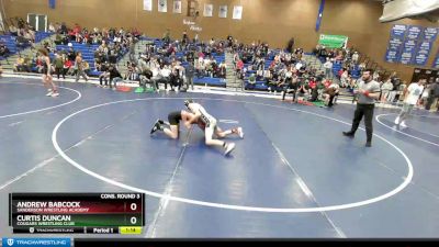 116 lbs Cons. Round 3 - Andrew Babcock, Sanderson Wrestling Academy vs Curtis Duncan, Cougars Wrestling Club