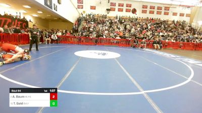 144 lbs Round Of 16 - Aidan Baum, Milford vs Tristan Gold, Beverly