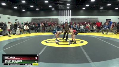 80 lbs Placement Matches (8 Team) - Drey Kren, LAW/Crass Wrestling(WI) vs Gracin Guglielmo, Elite Ath Club DZ (IN)