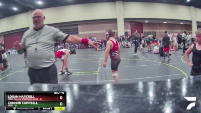 101 lbs Finals (8 Team) - Logan Hartzell, Steel Valley Wrestling Club vs Connor Campbell, ARES