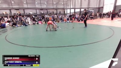 132 lbs Quarterfinal - Xander Gomez, WA vs Matthew Orbeta, CA