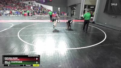 120 lbs Quarterfinal - Bella Champagne, Coleman vs Fatuma Muse, Ummah Wrestling Club