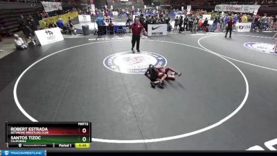 92 lbs Cons. Semi - Robert Estrada, Dethrone Wrestling Club vs Santos Tizoc, California