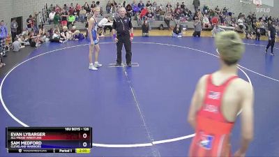 126 lbs Cons. Round 4 - Evan Lybarger, All-Phase Wrestling vs Sam Medford, Cleveland Warriors