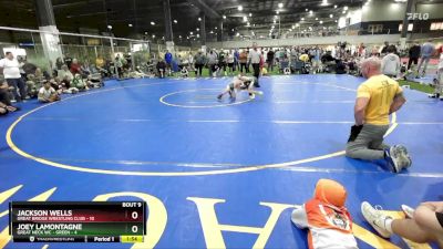 60 lbs Round 3 (6 Team) - Jackson Wells, GREAT BRIDGE WRESTLING CLUB vs Joey Lamontagne, GREAT NECK WC - GREEN