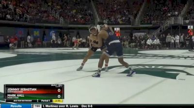 174 lbs Semifinal - Johnny Sebastian, Northwestern vs Mark Hall, Penn State