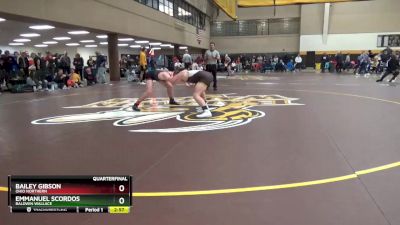 157 lbs Quarterfinal - Emmanuel Scordos, Baldwin Wallace vs Bailey Gibson, Ohio Northern