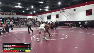 152 lbs Champ. Round 1 - Cruz Duardo, Victor Valley vs Kristofer Arrey, Riverside Poly