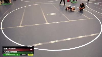 1st Place Match - Beau Valberg, Centennial Youth Wrestling vs Mathias Greder, Minnesota