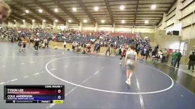 83 lbs Cons. Round 1 - Tyson Lee, Sanderson Wrestling Academy vs Cole Anderson, Syracuse Wrestling Club