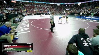 Girls 114 lbs Champ. Round 1 - Makenzie Usher, Milton Girls vs Lauryn Vee, Saint Croix Falls Girls