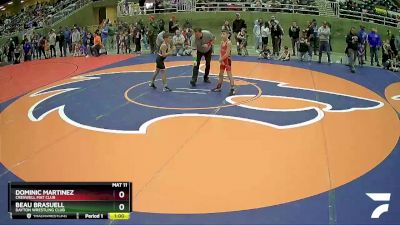 70 lbs Champ. Round 1 - Dominic Martinez, Creswell Mat Club vs Beau Brasuell, Dayton Wrestling Club