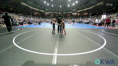 52 lbs Consi Of 16 #1 - Eli Remington, Skiatook Youth Wrestling 2022-23 vs Dominyck Moreno, Genesis Wrestling