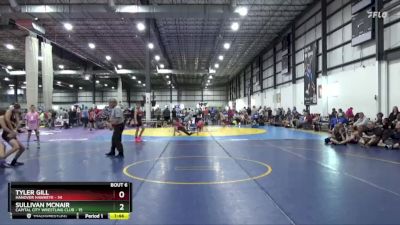 100 lbs Round 3 (4 Team) - Sullivan McNair, CAPITAL CITY WRESTLING CLUB vs Tyler Gill, HANOVER HAWKEYE