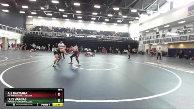 184 lbs Cons. Round 4 - Luis Vargas, Modesto Junior College vs Ali Razmara, Mt San Antonio College