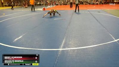 70 lbs Quarterfinals (8 Team) - Brody Schroeder, Pine Island vs Brooklyn Binsfeld, Paynesville