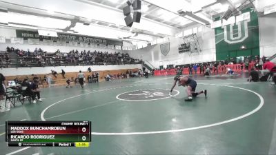 120 lbs Champ. Round 2 - Ricardo Rodriguez, Santa Fe vs Maddox Bunchamroeun, Los Osos