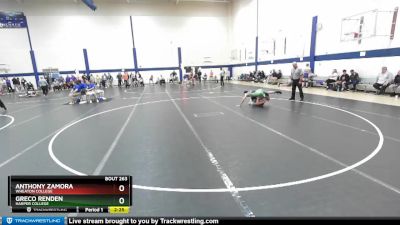 133 lbs Quarterfinal - Anthony Zamora, Wheaton College vs Greco Renden, Harper College