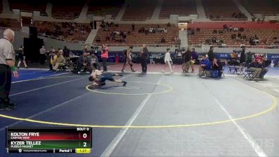 D2-106 lbs Quarterfinal - Kolton Frye, Canyon View vs Kyzer Tellez, Pueblo Magnet