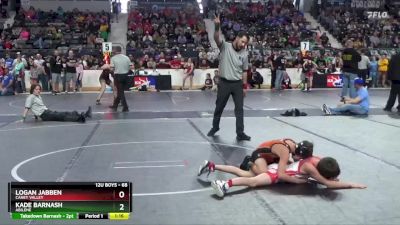 68 lbs Quarterfinal - Logan Jabben, Caney Valley vs Kade Barnash, Abilene