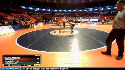 2A 120 lbs Champ. Round 1 - Daniel McGhee, Rock Island (H.S.) vs Kameron Luif, Lombard (Montini)