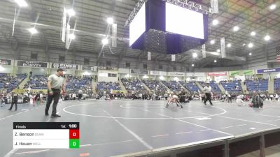 80 lbs Final - Zayne Benson, Gunnison Middle School vs Jace Hauan, Wellington Eagles