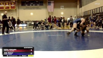 143 lbs Quarterfinal - Sofia Vergara, Emmanuel College vs Skie Roulo, Emory & Henry