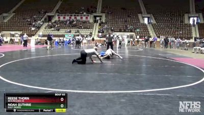 120 lbs Semifinal - Reese Thorn, Beauregard HS vs Noah Guthrie, Gulf Shores