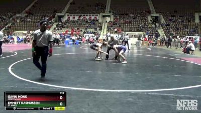 145 lbs Semifinal - Gavin Monk, Montevallo vs Emmett Rasmussen, St James