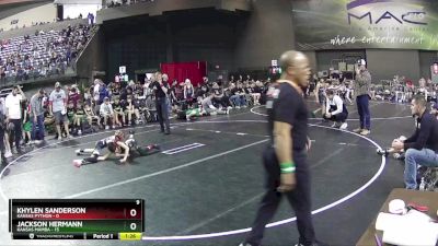 65 lbs Round 3 (4 Team) - Khylen Sanderson, Kansas Python vs Jackson Hermann, Kansas Mamba