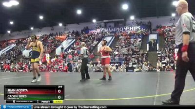 285 lbs Semifinals (8 Team) - Juan Acosta, Lowell HS vs Caden Sides, Gaylord HS