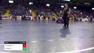 56 lbs Final - Tyler Foreman, Bangor vs John Fisher, Lehighton