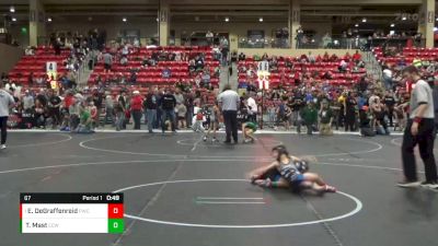 67 lbs Round 4 - Easton DeGraffenreid, Paola Wrestling Club vs Tristen Mast, Elk County Wrestling