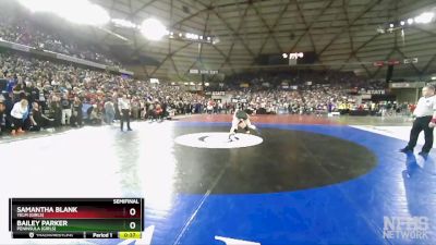 Girls 3A/4A 135 Semifinal - Bailey Parker, Peninsula (Girls) vs Samantha Blank, Yelm (Girls)