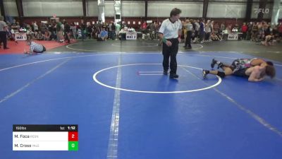 150 lbs Quarterfinal - Michael Foca, RedNose vs Michael Cross, Yale Street