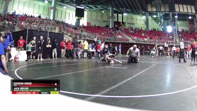 60 lbs Semifinal - Zaydon Wiese, 2TG vs Jack Bruns, Hawks Wrestling Club (Lincoln)