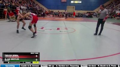 1 - 126 lbs Quarterfinal - Trevor Sebra, Lancaster High School vs Blake Broyles, Grundy