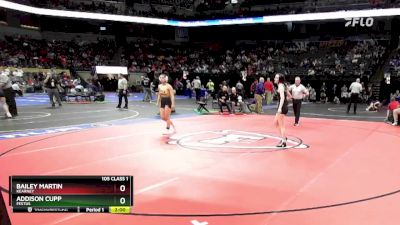 105 Class 1 lbs Quarterfinal - Bailey Martin, Kearney vs Addison Cupp, Festus