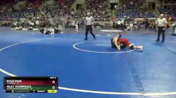 106 lbs Semis & Wb - Ryan Enge, #1 Lisbon vs Riley Hasbrouck, #4 Hettinger/Scranton