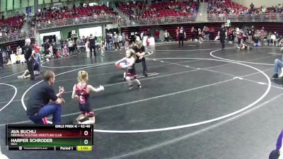 42-46 lbs Semifinal - Harper Schroder, GICC vs Ava Buchli, Meridian Mustang Wrestling Club