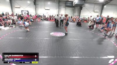 138 lbs Round 3 (3 Team) - Kailani Barrientos, RPA vs Breanna Corley, Lady Reapers