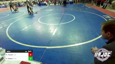 46 lbs Consi Of 8 #2 - Knox Taylor, Clinton Youth Wrestling vs George Baker, Scrap Yard Training