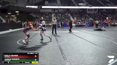 115 lbs Semifinal - Mariah Swartz, Halstead vs Kayla Cramer, Wamego