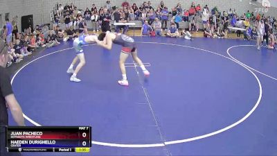 138 lbs Cons. Round 1 - Juan Pacheco, HotShots Wrestling vs Haeden Durighello, Crater