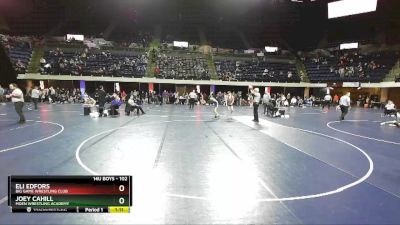 102 lbs Quarterfinal - Eli Edfors, Big Game Wrestling Club vs Joey Cahill, Moen Wrestling Academy