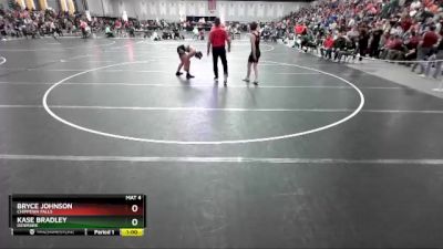 132 lbs Cons. Round 2 - Bryce Johnson, Chippewa Falls vs Kase Bradley, Denmark