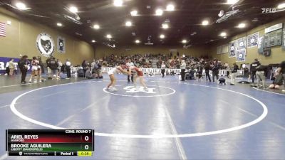 105 lbs Cons. Round 7 - Brooke Aguilera, Liberty (Bakersfield) vs Ariel Reyes, Hanford