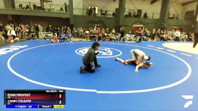 100 lbs Quarterfinal - Evan Provost, OR vs Camm Colgate, CA